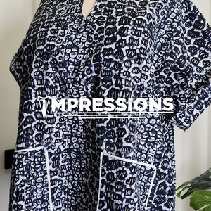 African print shift dress