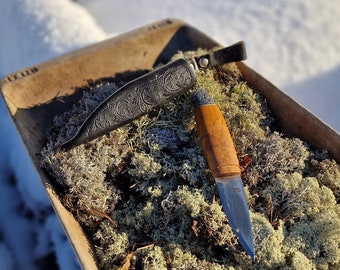 Nice handmade Brusletto knife - vintage Norwegian knife - Collectible knife - outdoor knife - camping knife
