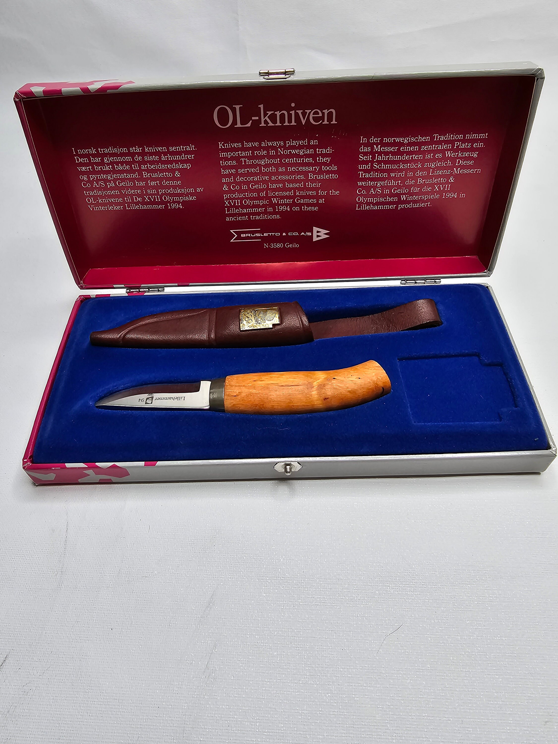 Rare Norwegian Olympic Knife Lillehammer 1994 | Kristin Brusletto 