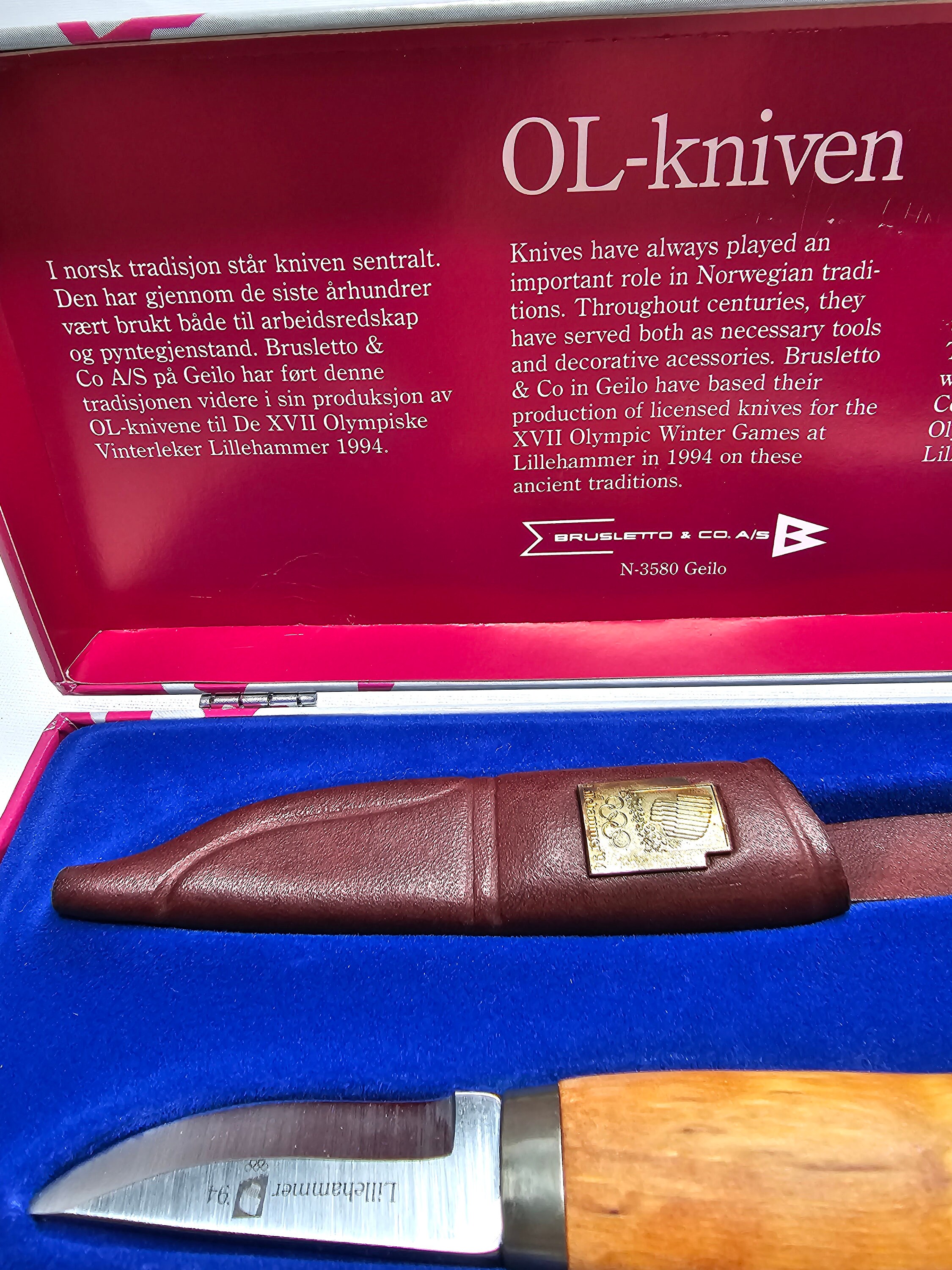 Rare Norwegian Olympic Knife Lillehammer 1994 | Kristin Brusletto 