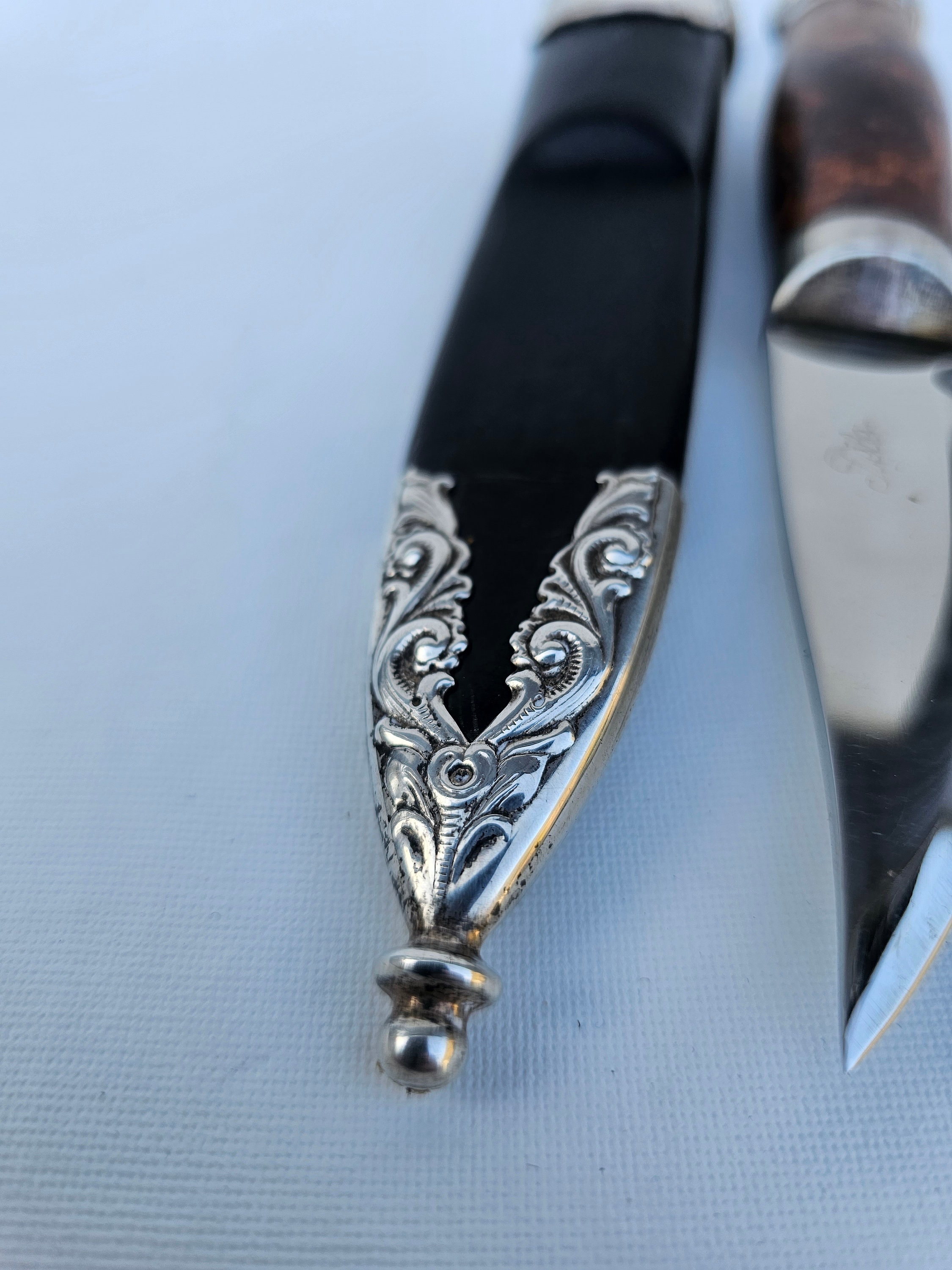 Tessack Vintage Norwegian Bunad Knife With Silver | Traditional Telesølv Folk ...