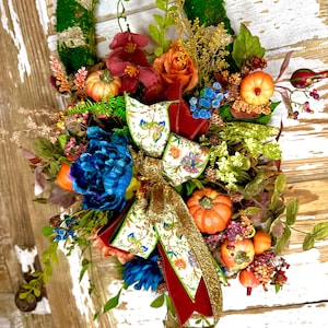 Fall Cheetah Wreath, Front Door Wreath, Fall Wreaths for Front Door, Fall Floral Wreath, Eligant Fall Moss Wreath, Moss Wreath, Fall Wreath