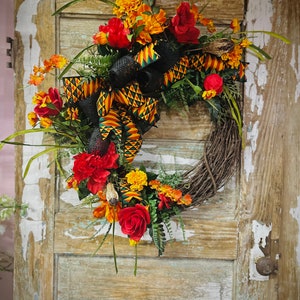 African Print Floral Wreath: Black History Month Celebration Decor