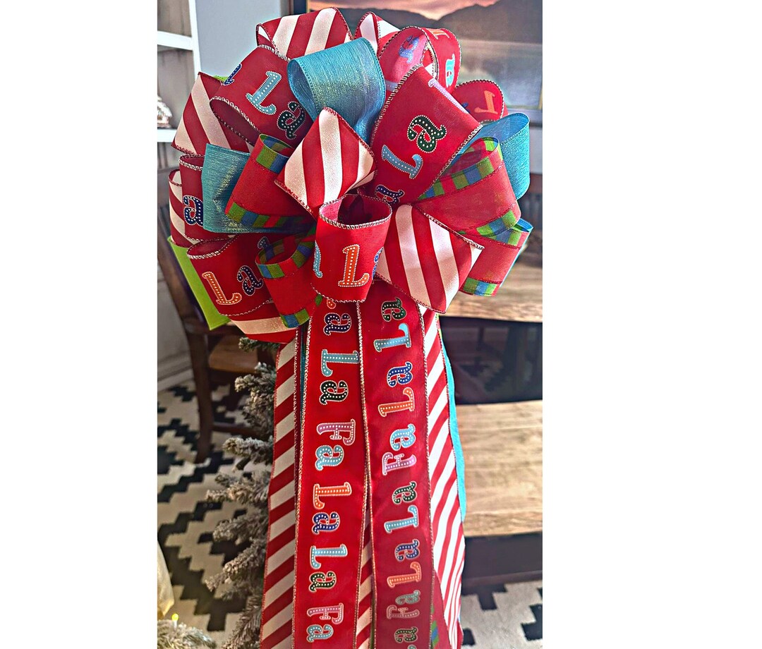 Falala Christmas Tree Bow, Christmas Bow Topper, Christmas Tree Topper