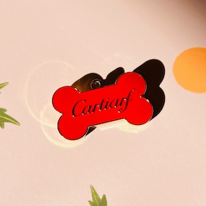Cartiarf Pet ID Tag - Personalized Dog Tag for Dogs - Cat and Dog Pet Collar Charms Accessories - Designer Luxury Pet Tag - Funny Parody Tag