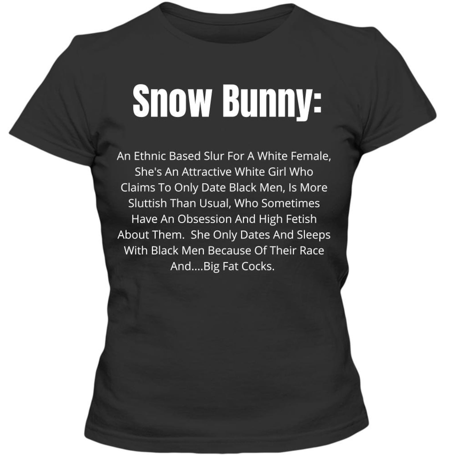 Adult Ladies Classic Tees Snow Bunny Definition 画 像 0.