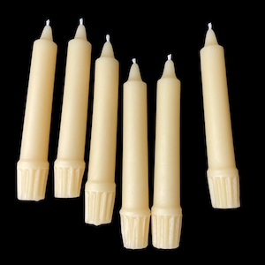 Small Beeswax Cappings Taper Candles - Beeswax Candles made from cappings - 6" Short of 10" Tall Colonial Tapers - Choose Size / Combination