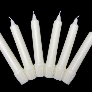 White Taper Candles - Small 6&quot; or Tall 10&quot; Beeswax Candle Colonial Tapers | Wedding Reception Table Decor Party Favor Gift Event Candles