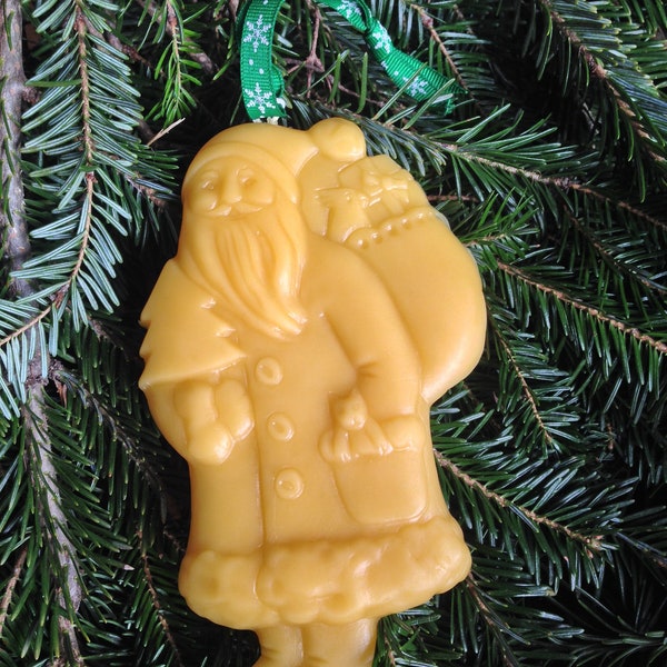 Santa Claus - Beeswax Ornament - Holiday Decoration