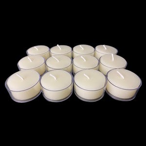 Beeswax tea lights - White beeswax tealights - Tealight candles
