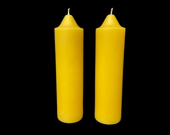 Emergency Beeswax Pillar Candles