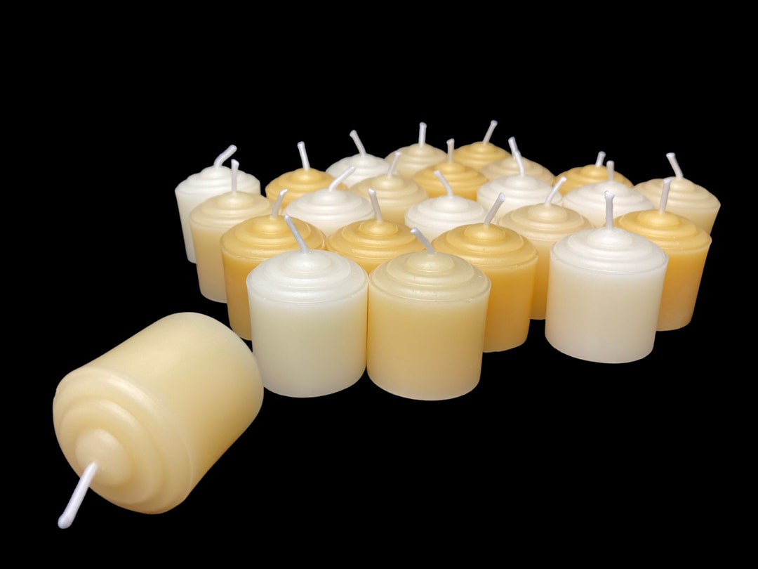 Small Votive Candles Natural 100 Pure Beeswax Votives Bulk Bees Wax