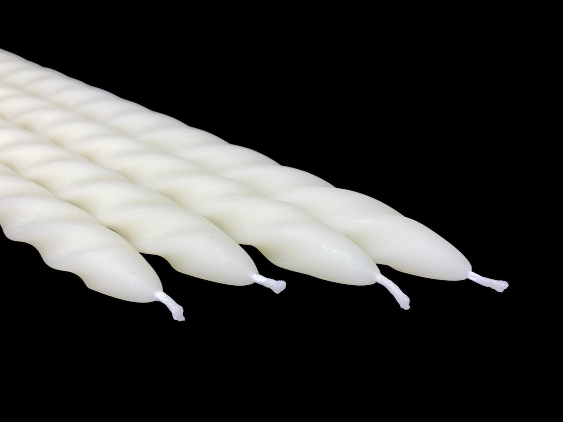 9 Spiral Taper Candles 100 Beeswax Set of 2 Etsy
