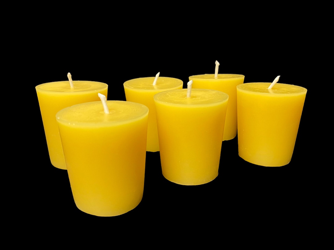 All Natural Votive Candles 100 Beeswax Bulk Beeswax Etsy