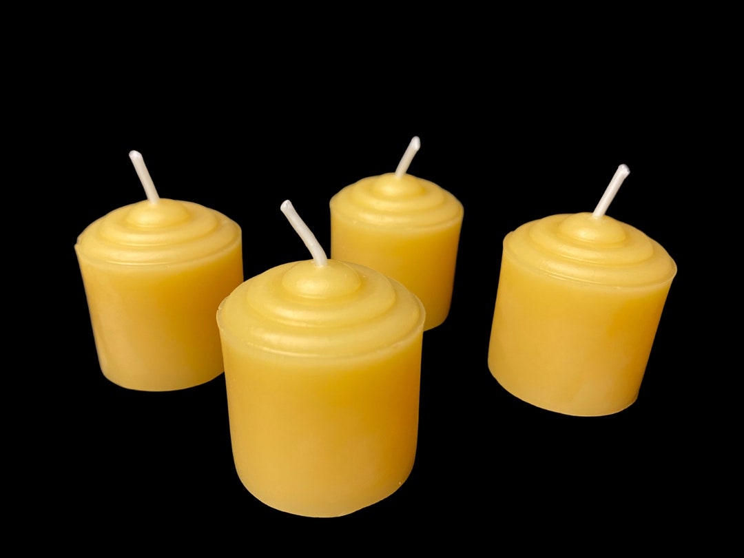 Beeswax Votives Small Candles 100 Bees Wax Long Burning Candle All