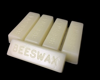 Raw white beeswax bars - 5x1oz candle wax, soap making supplies, pure, all natural, candle making, bees wax pastilles - bulk beeswax