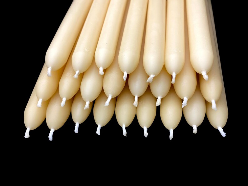 Classic Taper Candles in Bulk Natural Beeswax Dinner Candles Etsy
