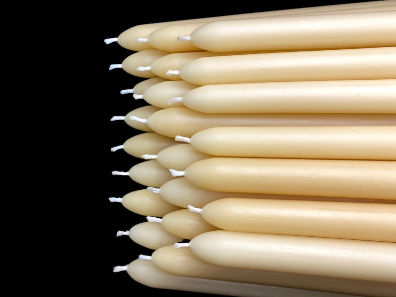 Classic Taper Candles in Bulk Natural Beeswax Dinner Candles Etsy