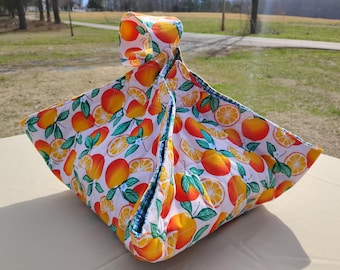 Porta tartas térmico - Naranjas y flores de azahar - Hecho a mano con amor