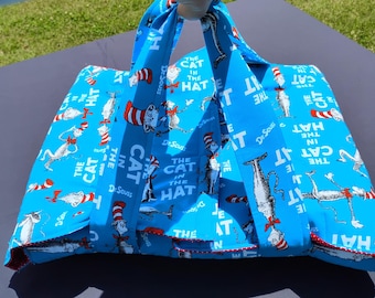 Bolsa térmica para cacerolas - El gato con sombrero del Dr. Seuss - Hecha a mano con amor