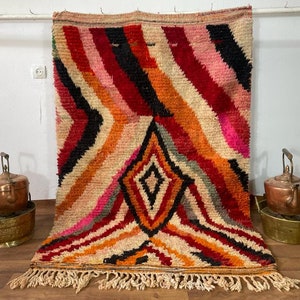 Black and White &#39;&#39;Beni ourin &#39;&#39;Moroccan Berber rug&#39;&#39; carpet&quot;Handmade carpet &quot;vintage large carpet &quot;area bedrom rugs&quot; carpet moroccain rugs