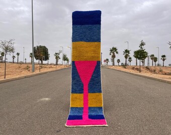 Hallway rug'"Morrocan Checkered Hallway "Custom Hallway rug "Custom Runner "runner gift-Colorful Runner Rugs-Colorful Berber Runner