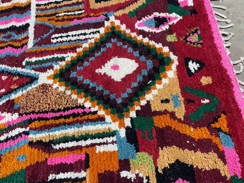 Moroccan rug, Authentic Beni ourain rug, Genuine Wool rug, Handmade rug, boujaad style rug,Area Rug,Tapis berber,Teppich image 5