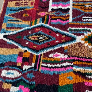 Moroccan rug, Authentic Beni ourain rug, Genuine Wool rug, Handmade rug, boujaad style rug,Area Rug,Tapis berber,Teppich image 9