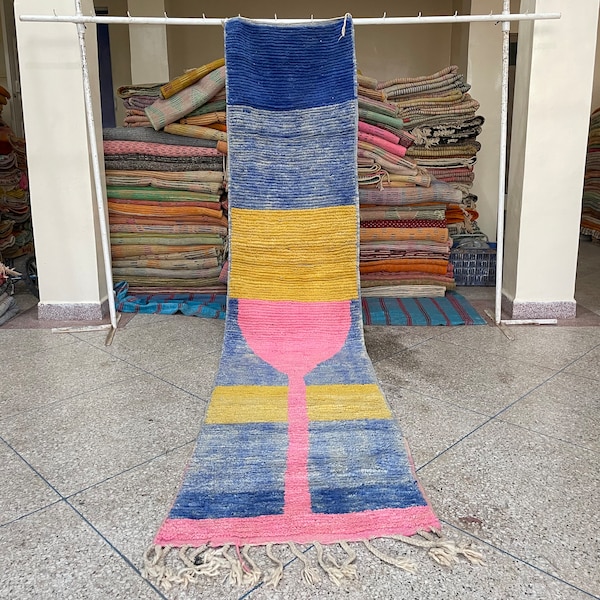 Hallway rug'"Morrocan Checkered Hallway "Custom Hallway rug "Custom Runner "runner gift-Colorful Runner Rugs-Colorful Berber Runner