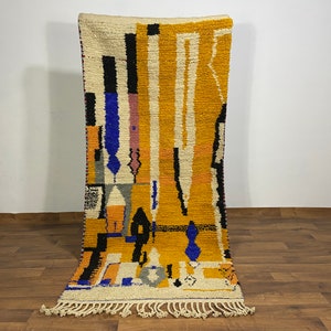 Black and White &#39;&#39;Beni ourin &#39;&#39;Moroccan Berber rug&#39;&#39; carpet&quot;Handmade Runner Rug &quot;vintage large runner &quot;amazigh rug&quot; custom rug