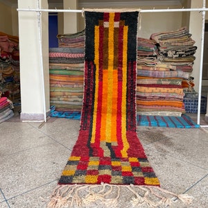 Handmade Moroccan Runner Rug – Custom Length Wool Carpet,Bohemian Hallway Runner – Long Tribal Moroccan Rug, Authentic Moroccan Wool Carpet