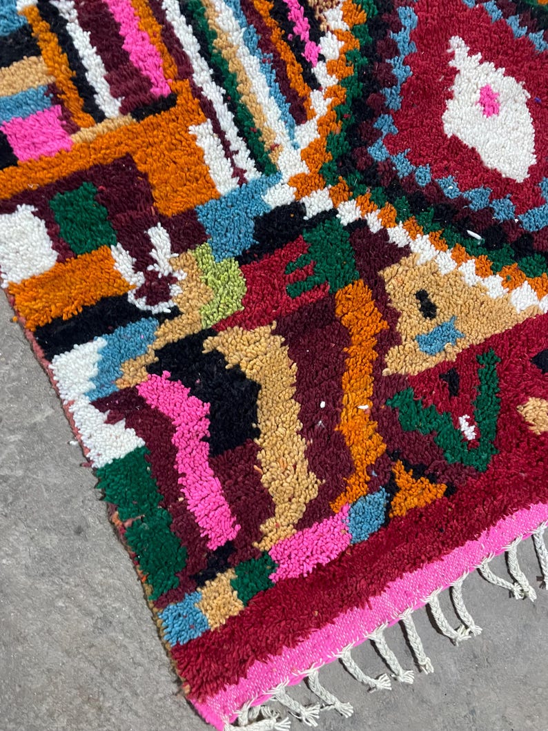 Moroccan rug, Authentic Beni ourain rug, Genuine Wool rug, Handmade rug, boujaad style rug,Area Rug,Tapis berber,Teppich image 4