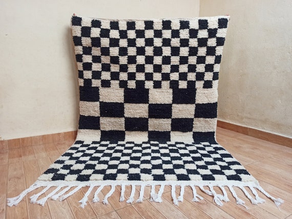 Moroccan Berber Checkered Liner Rug Moroccan Checkered - Etsy