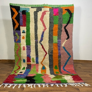 Boho decor &quot; bojaad area home supply &quot;&quot;Vintage Moroccan rug &quot;long boujaad runner &quot; large boujaad &quot;checkred rug &quot;beniourain &quot;fluffy rug&quot;