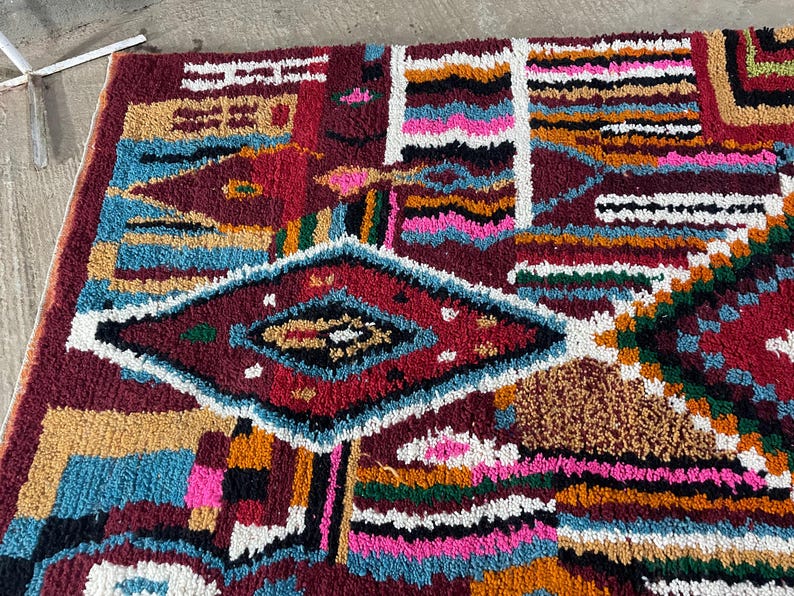 Moroccan rug, Authentic Beni ourain rug, Genuine Wool rug, Handmade rug, boujaad style rug,Area Rug,Tapis berber,Teppich image 10