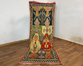 8x3FT"Tappeti Boujaad"tappeti tappeto vintage "tappeti per soggiorno"tappeti berberi,"tappeti marocchini"tappeti vintage 240x84 cm