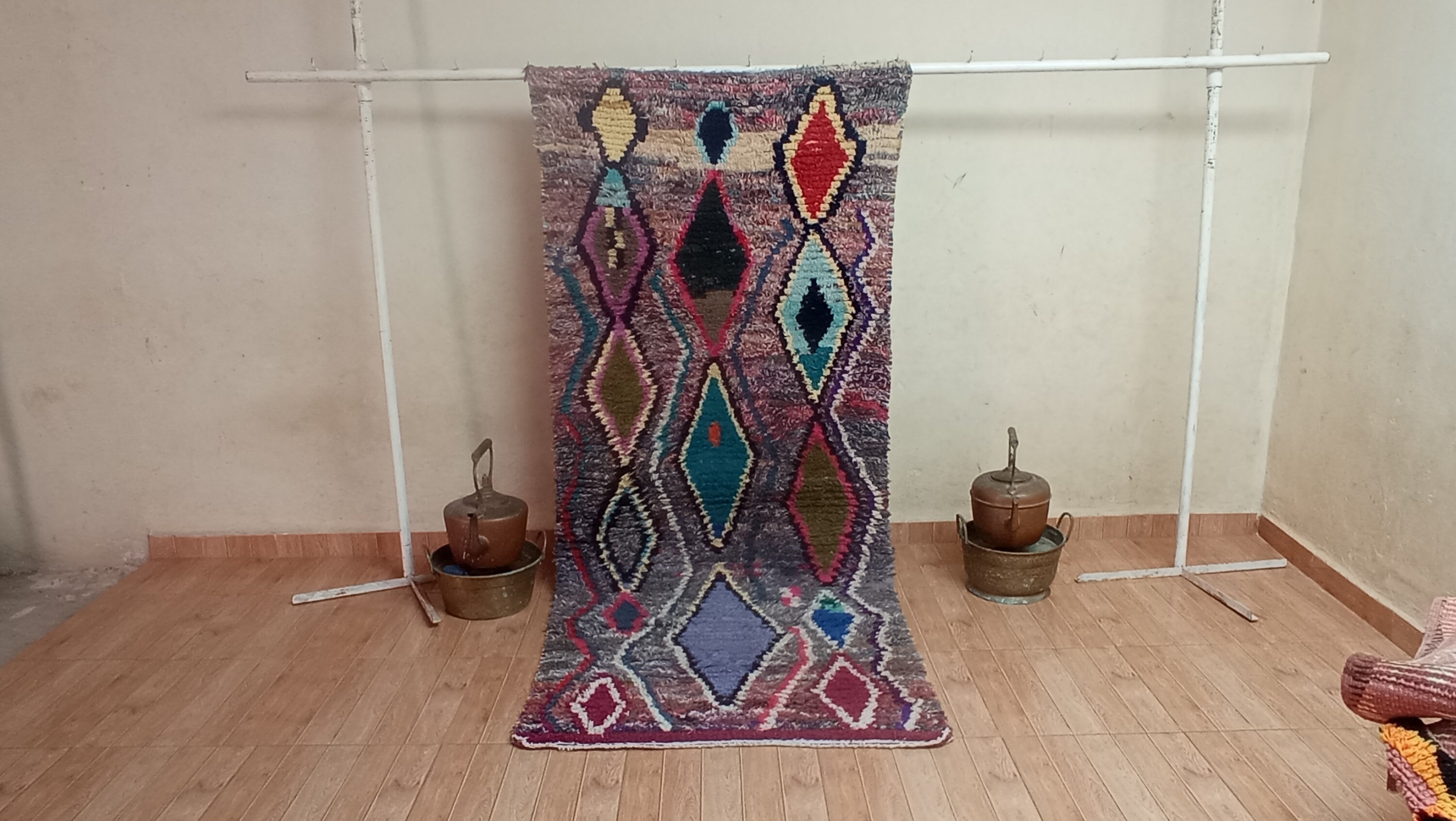 233x98cm「モロッコベルベルラグ」「アジラルベルベルラグ」エリアラグ