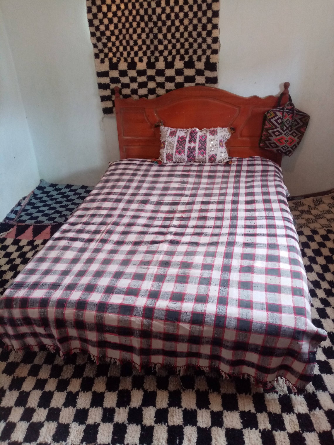 Berber Blanket Bed Cover 8x5ft Etsy Canada