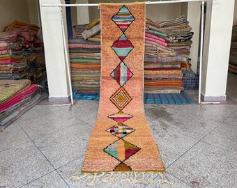 Beno ourain Wool rug,Handmade Rug ,Colorful Rug ,Kitchen Runner Rug ,Boujaad Rug ,custom runner rug .runner boujaad rugs.runner moroccan