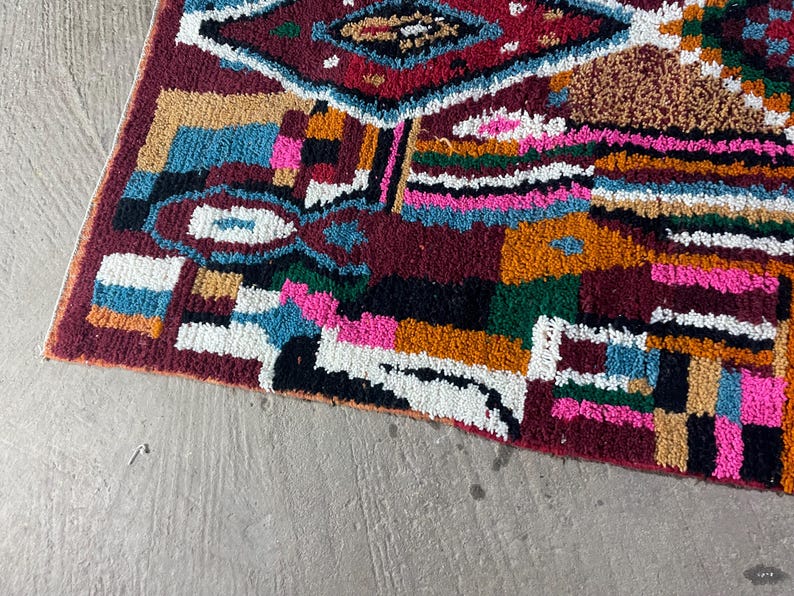 Moroccan rug, Authentic Beni ourain rug, Genuine Wool rug, Handmade rug, boujaad style rug,Area Rug,Tapis berber,Teppich image 8