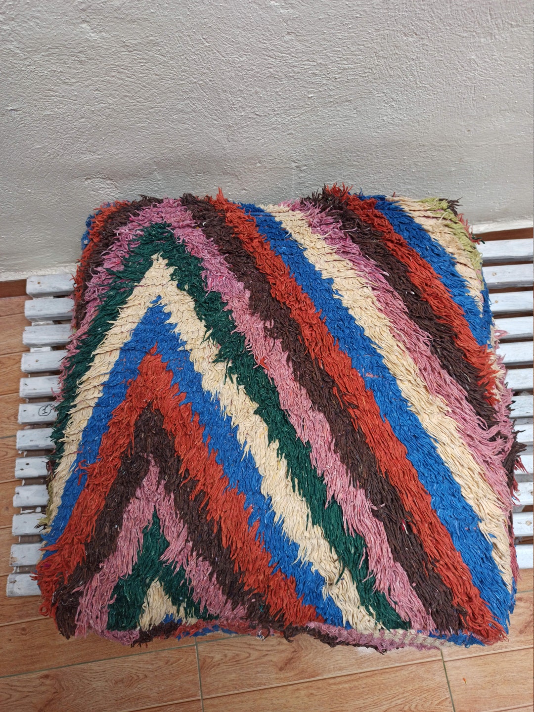 Hand Made ' Pouf Marocain ' Berber Vert Pouf ' Etsy