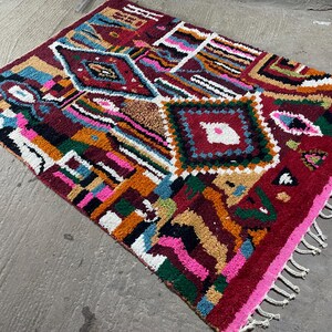 Moroccan rug, Authentic Beni ourain rug, Genuine Wool rug, Handmade rug, boujaad style rug,Area Rug,Tapis berber,Teppich image 3