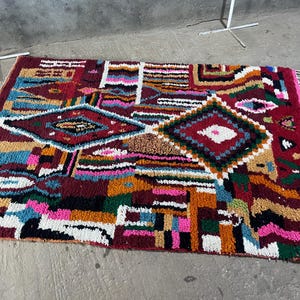 Moroccan rug, Authentic Beni ourain rug, Genuine Wool rug, Handmade rug, boujaad style rug,Area Rug,Tapis berber,Teppich image 2