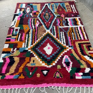 Moroccan rug, Authentic Beni ourain rug, Genuine Wool rug, Handmade rug, boujaad style rug,Area Rug,Tapis berber,Teppich image 12