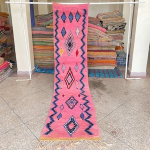 Soft Runner .Handmade Runner .Rug For Hallway .Runner Rug Moroccan .Runner Rug .Moroccan Runner .Boujaad Runner.Colorful Rug.