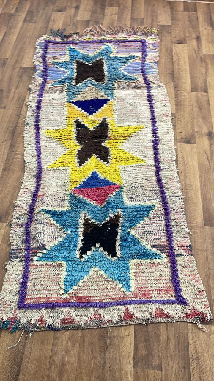 7x3フィート、ランナーモロッコラグ、ランナーヴィンテージラグ