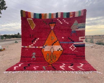 Handgefertigter Boho-Wandteppich für Schlafzimmer, einzigartige Muttertagsgeschenke, marokkanischer Berber-Teppich, Wanddekoration