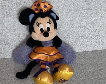 Disney Store 2019 Minnie Mouse Werewolf Halloween 12 Plush Stuffed Purple