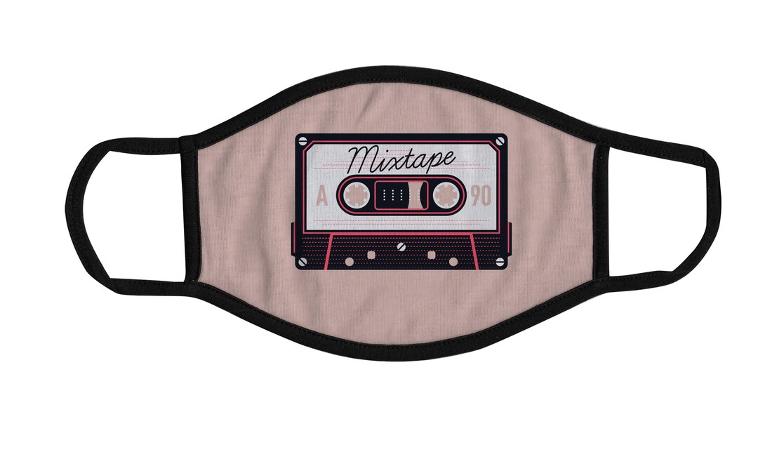 Audio Tape Face Mask Reusable Cotton and Polyester 2 Layers Etsy