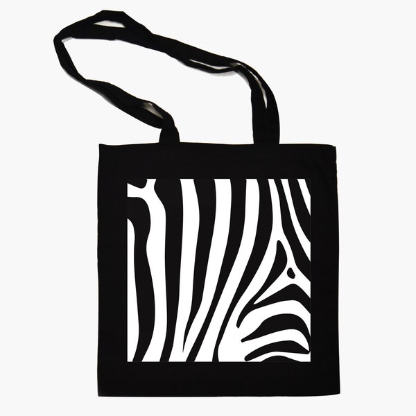 Zebra Tote Bag, Cotton, Animal, Eco Friendly bag, Vinyl Print